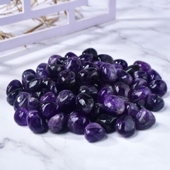 Natural amethyst roll large-grain crystal crushed stone to play with rough stone polishing crafts ornaments factory supply